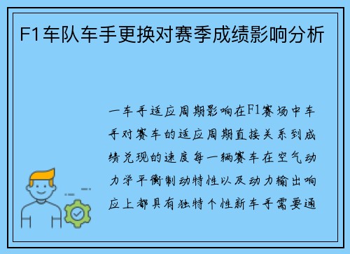 F1车队车手更换对赛季成绩影响分析
